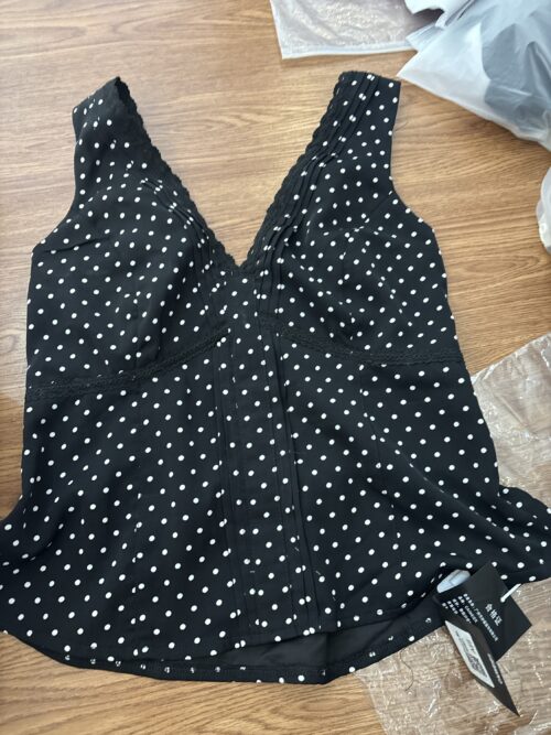 Black Polkadot Top
