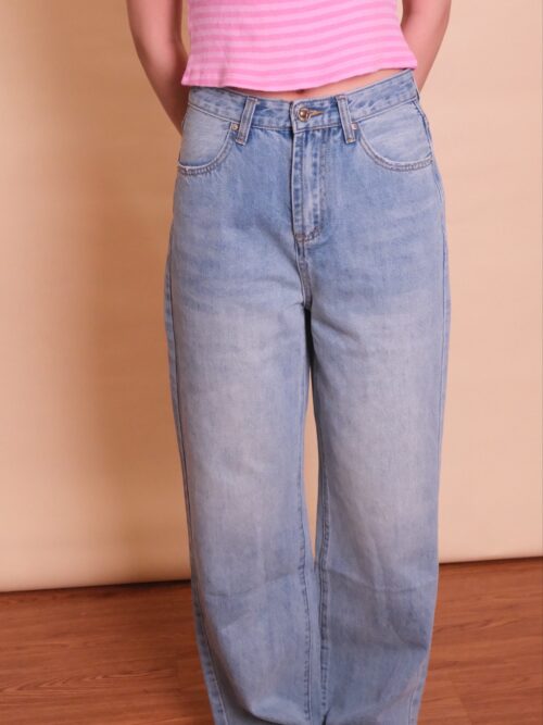 Wide-Leg Denim Jeans