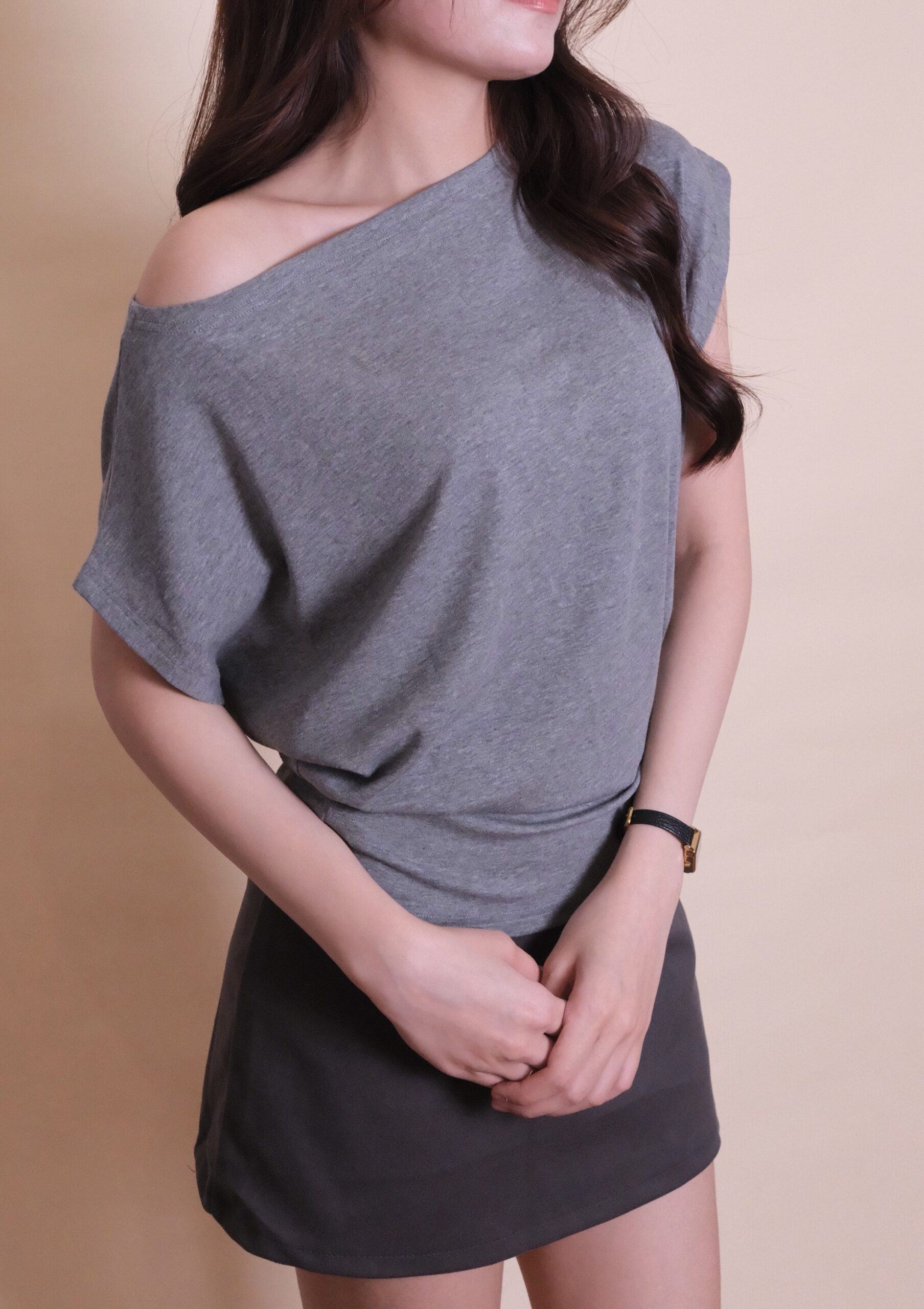 Draped Off-Shoulder Top